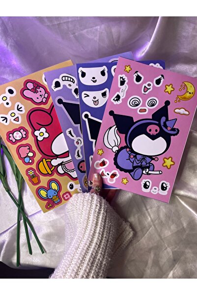 SANRIO 4 ADET, sanrıo karakterli giydirme konseptli kuromi ve my melody stick...