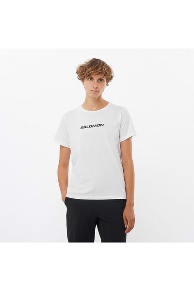 Salomon Tricou damă cu logo Lc2217 - Ss W alb