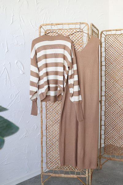 Poliyance Estela Camel Sweater Suit