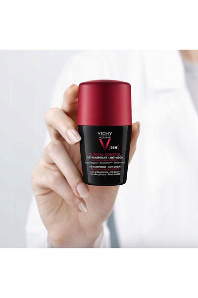 Vichy مزيل عرق دوار كلينيكال كونترول من فيتشي هوم 50 ملليلتر للجنسين عديم الرائحة