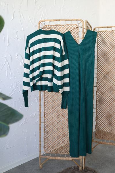 Poliyance Estela Green Sweater Suit