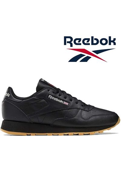 Reebok Черни класически кожени кецове - 101424133 -р