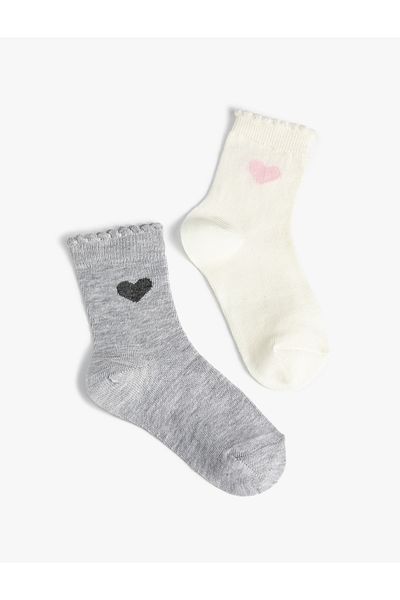 Koton Socks 2 Pack Printed Cotton Blend
