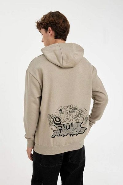 DeFacto Marvel Avengers Khaki Boxy Fit Kapuzenpullover – Rückenbedruckt 3151910
