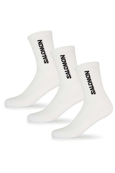Salomon Everyday Crew 3 Pack 3 Pieces Unisex Socks White