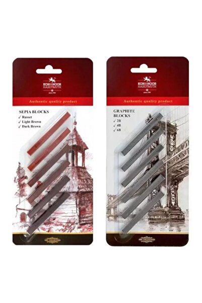 Koh-i Noor Koh-I-Noor Graphite Block Set 7X7X70Mm Sketch Set Different Tones