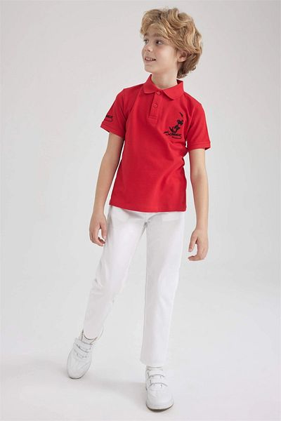 DeFacto Chlapecké kalhoty s rovnými nohama bílé Gabardine Basic X4224a624sm
