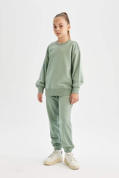 DeFacto Bedruckte Jogger-Schul-Jogginghose für Mädchen mit elastischen Bündchen und Taschen