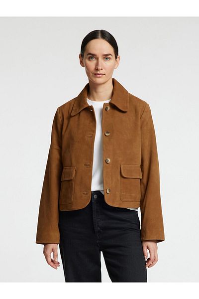 Selected Femme Jacke 100% Wildleder