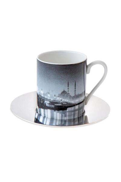 Jumbo Night at the Istanbul Modern Othmar Pferschy-Galata Bridge Coffee Cup Set for 2 People - 1000102