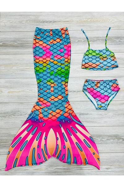 Liyavera Girls' Mermaid Costume - Girls' Mermaid Dress and Girls' Swimsuit