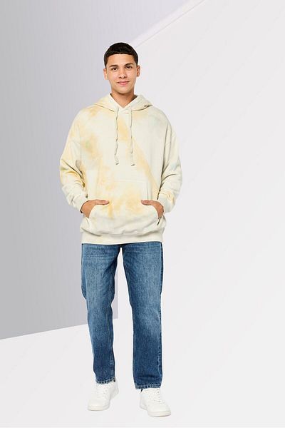 Diesel Men Hooded Tie Dye Sweatshirts, Light Grey