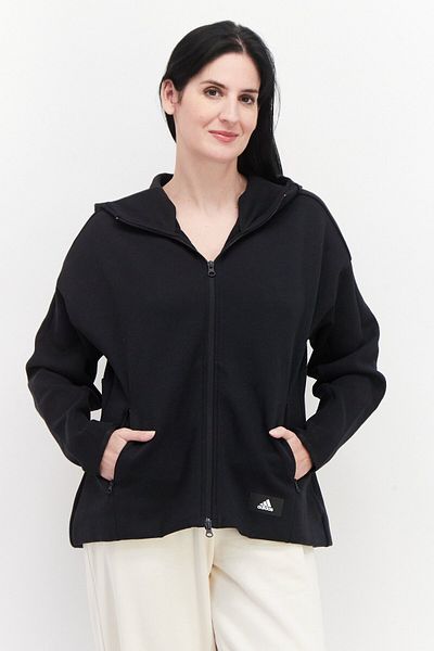 adidas Women Plus Size Long Sleeves Walking Sweatshirts, Black