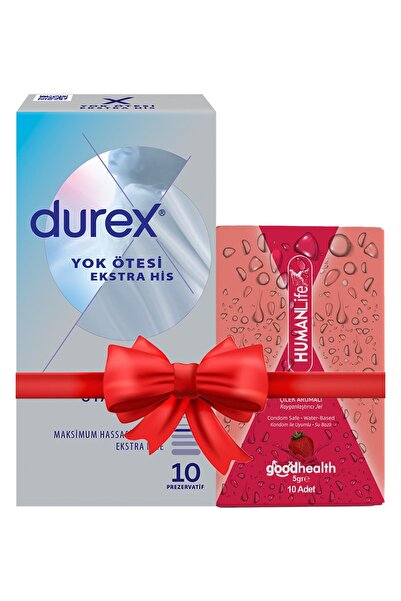 Durex Yok Ötesi Ekstra İnce Ekstra His 10'lu Prezervatif + HumanLife 5 gr X 1...