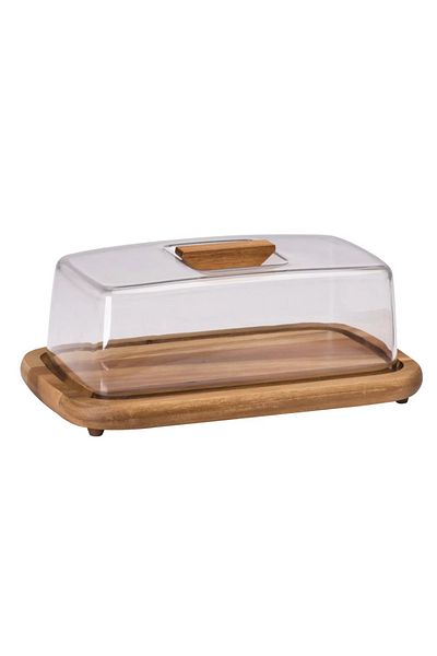 Billi Rectangular wooden cake trays with lid