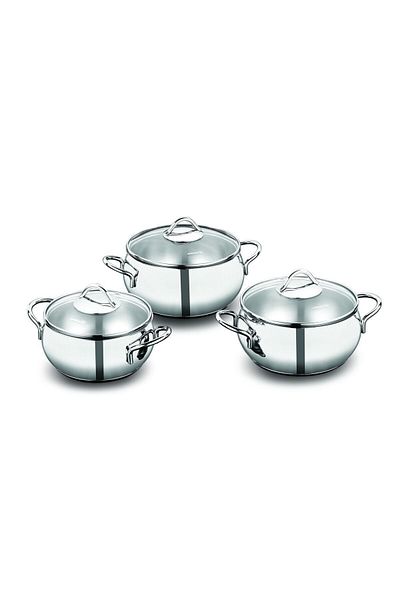 KORKMAZ Tombek steel cookware set, 6 pieces
