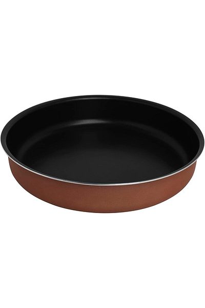 Trust Pro Aluminium Round Oven / Baking Tray with Non Stick Coating, 34 cm, Brown / Black ( BR016 )
