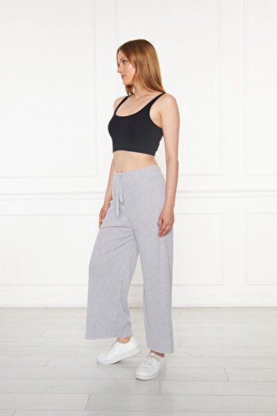 Oyga Γυναικεία γκρι κοτλέ παντελόνια & αθλητικές φόρμες, casual Home Wear Πυτζάμες