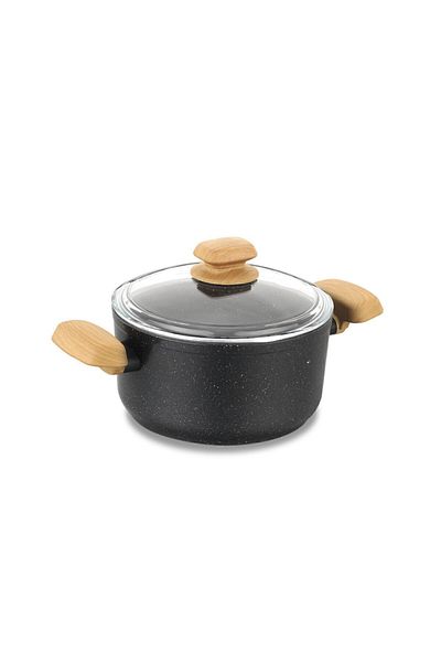 KORKMAZ Korkmaz (Montana ) Pot with Glass Lid. 20 cm capacity.