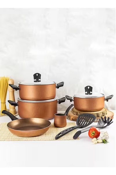 Trust Pro Aluminum Non Stick Cookware Set of 10 Pcs Brown SP300BR