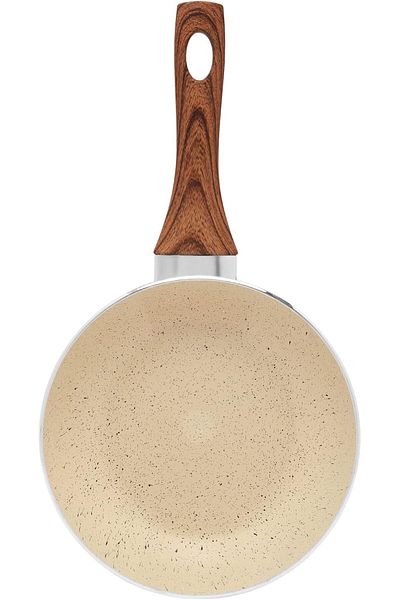 Trust Pro Non Stick Fry Pan with 2 Layered Aluminium Coating, 32 cm, Cream