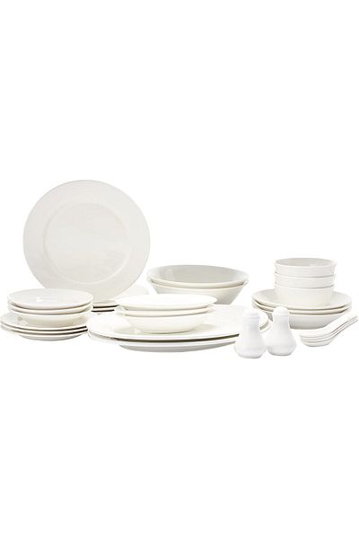 Dove Porcelain Dinner Set of 72 Pieces ( Bmw32 ) White, Round Plate
