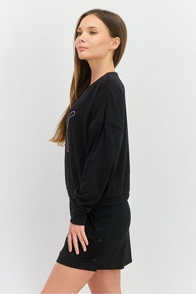 Puma Women Sportswear Fit Long Sleeves Training Sweatshirt, Black