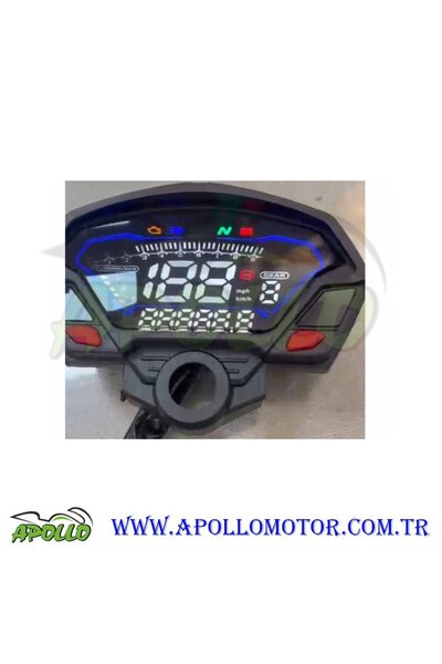 APOLLO MOTO&BİKE CG KİLOMETRE KM SAATİ (TEK HALAT) FULL DİJİTAL / KARTLI
