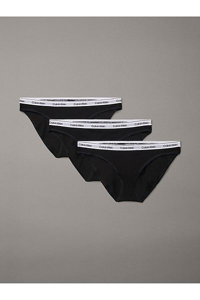 Calvin Klein Schwarze Damenhöschen – Markenlogo, elastisches Band, bequem, atmungsaktiv, für den täglichen Gebrauch