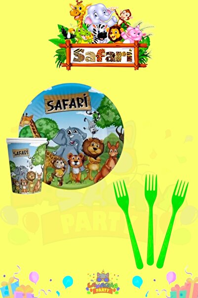 LASAGNA STORE Set extra mini pentru petrecere de aniversare Safari pentru 16 ...