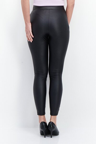 NA-KD Anika Teller x NA-KD Women Plain Pull On Leggings, Black