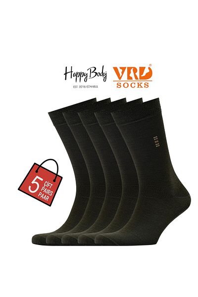 Happy Body Bamboo Men's 5” Washable Fabric Non-Slip Rubber Seamless Toe Cap