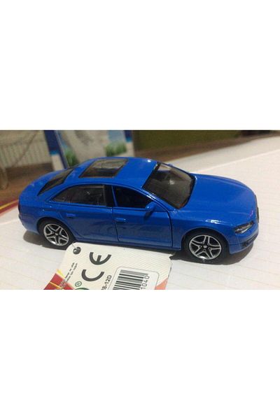 Sunman Toy Metal Model Car Pop up Door 1/36 Pull Drop Red Audi