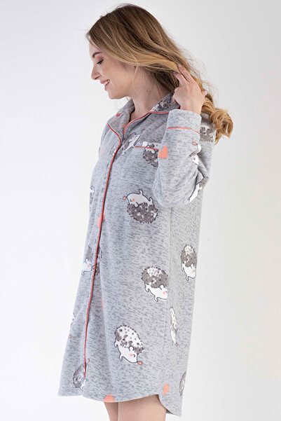 VİENETTA Γυναικείο μακρυμάνικο πουκάμισο με κουμπιά από φλις, 303045