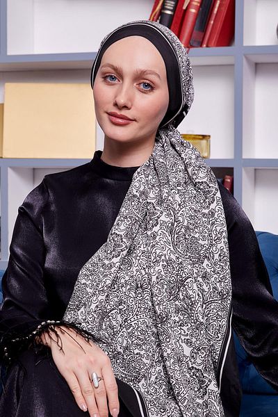 Levidor Ασπρόμαυρο μοτίβο πλακιδίων Royal Shawl