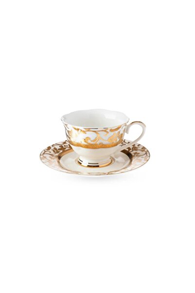 Dania Porcelain Tea Cup Set 2 Piece Gold Design