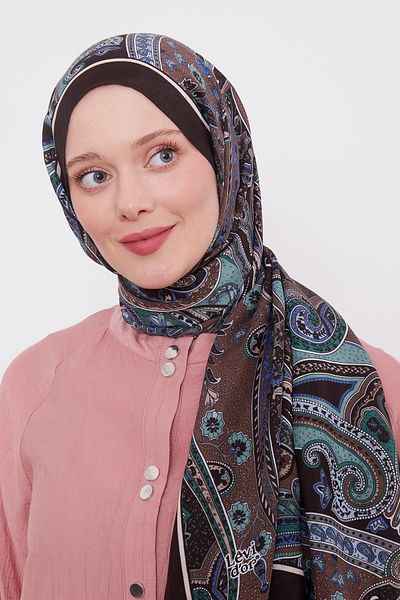 Levidor Μέντα Πράσινο Ethnic Μοτίβο Royal Shawl