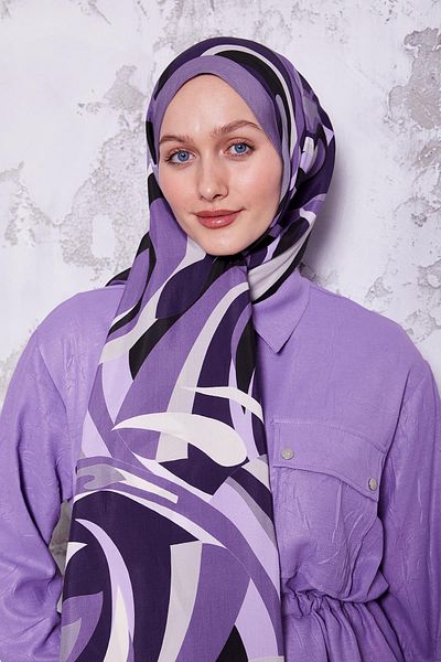 Levidor Purple Drop Pattern Royal Shawl