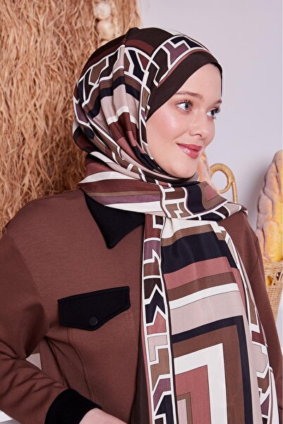 Levidor Dusty Rose Geometric Pattern Royal Shawl