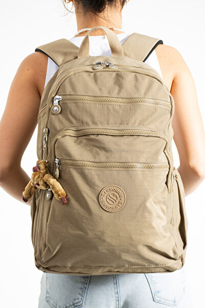 Çanta Trend Sanmorris Unisex Waterproof Fabric School Travel Backpack with Laptop Compartment