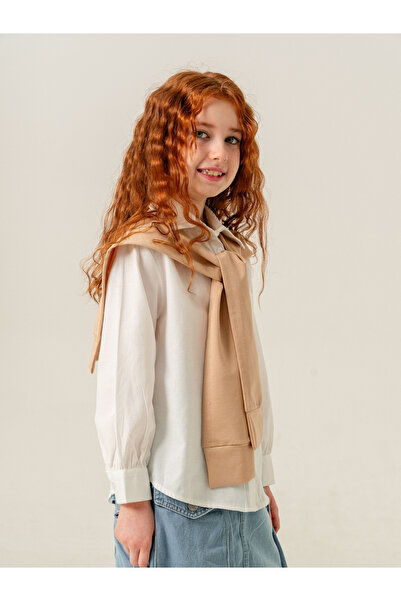 GİYİCEM TEKSTİL Дівчача сорочка з плісированою спинкою та деталями 3160