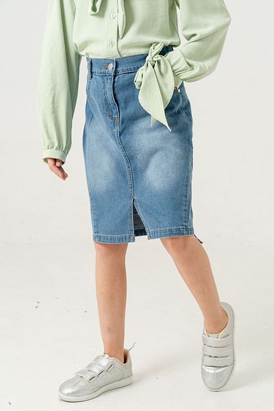 GİYİCEM TEKSTİL Fusta lungă din denim pentru fete 2952