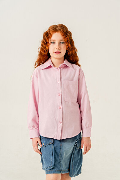 GİYİCEM TEKSTİL Дівчача сорочка з плісированою спинкою та деталями 3160