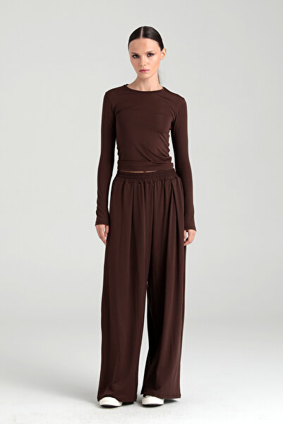 SHEISMONO Παντελόνι με φόρμα - Soft Touch, Καφέ