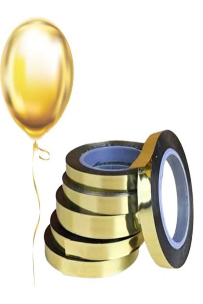 Bkmc Parlak Metalize Gold Altın Rafya - Balon İpi ve Hediye Paketi Süsleme Şe...