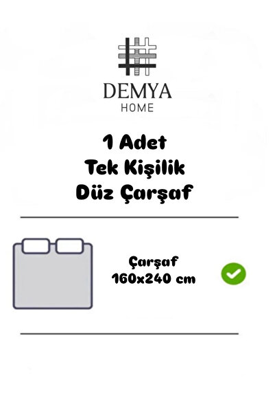 Demya Home Cotton Single Flat Sheet 160X240 cm