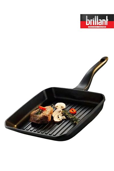 Brillant Granite Casting Fireproof Non-Stick Grilled Pan 22 Cm Grn-tv-5959 Heka