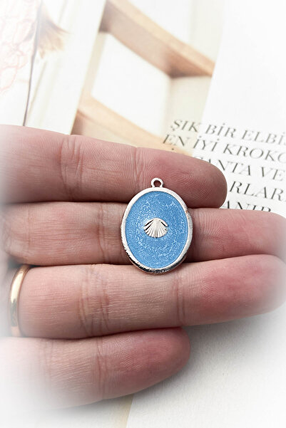 roshel Rodyum Kaplama Gümüş Mineli Madalyon Model Kolye Ucu 9 Farklı Model