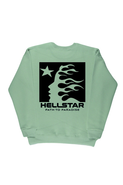 By Caspita Fashion Lenithra Hellstar Світшот оверсайз сірий з принтом спереду та на спині, унісекс