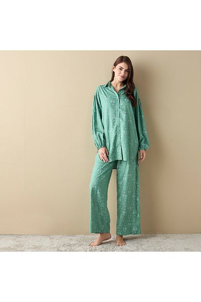 FAV All-Over Floral Print Shirt and Pyjama Set